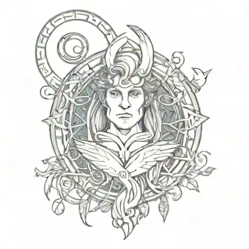 Wiccan tattoo design idea