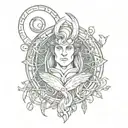 Wiccan tattoo design idea
