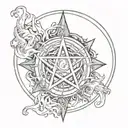 Wiccan tattoo design idea