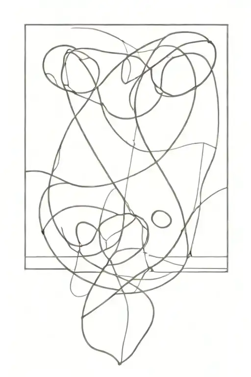 a design with M W D P intertwined tattoo design idea