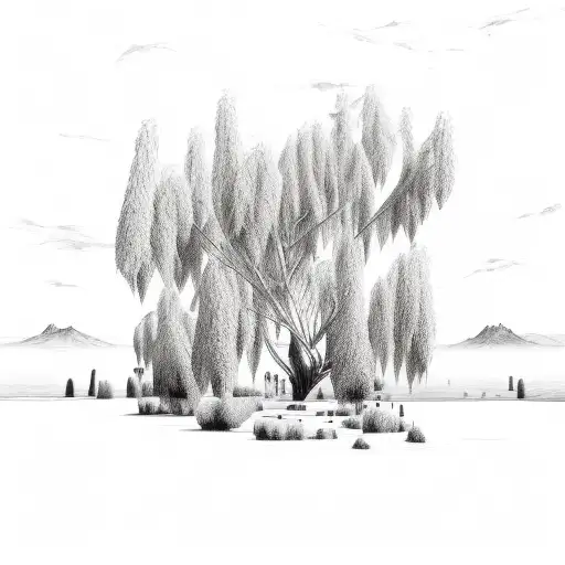 willow tree tattoo design idea
