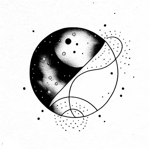 Hedonism and astrophysics tattoo design idea