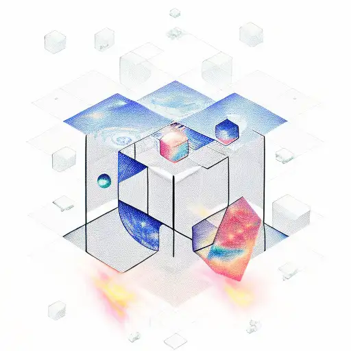 Cubes and astrophysics tattoo design idea