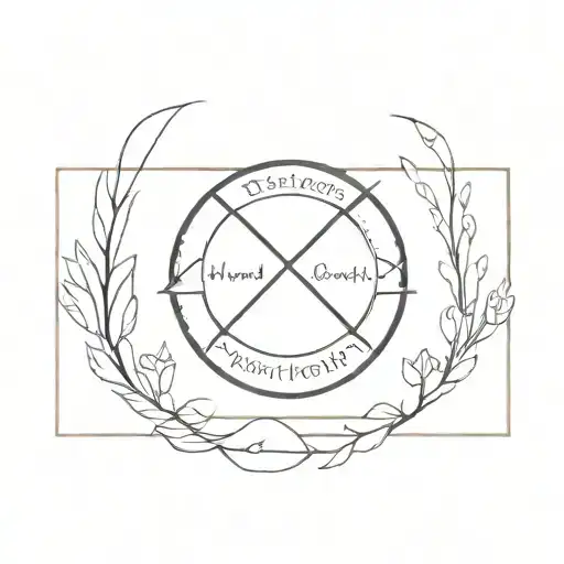 hardwork patience discipline tattoo design idea