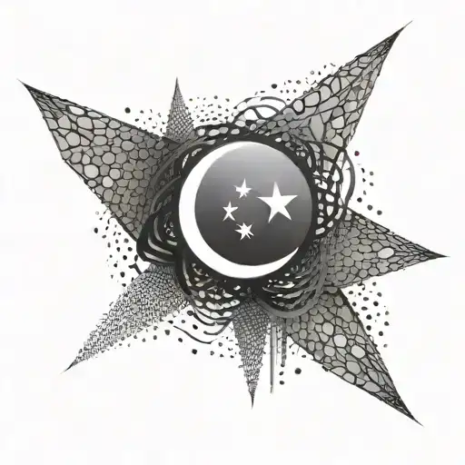 Turkish flag with a dragonball z twist tattoo design idea