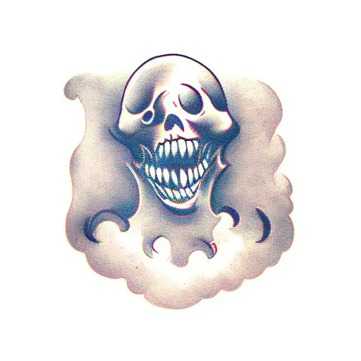 A ghost drinking beer tattoo design idea