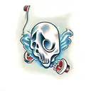 A ghost drinking beer tattoo design idea