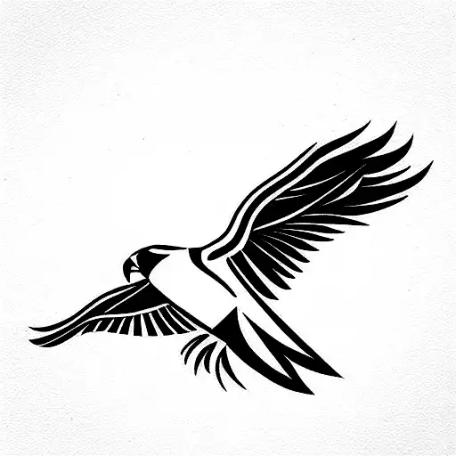 falcon birds tattoo design idea