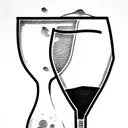 wine glass tattoo design idea