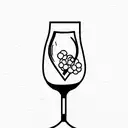 wine glass tattoo design idea