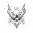 falcon birds tattoo design idea