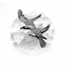 falcon birds tattoo design idea