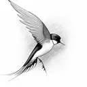 Swallow Bird tattoo design idea