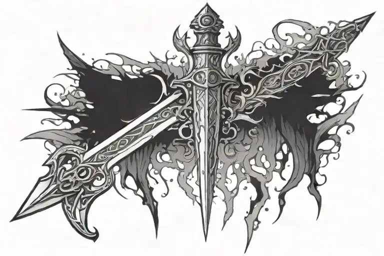 shard blade Brandon Sanderson Stormlight tattoo design idea