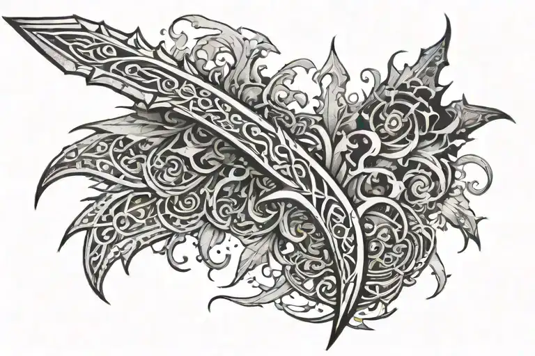shard blade Brandon Sanderson Stormlight tattoo design idea