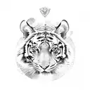 A video game controller merging with a tigress, symbolizing the client's love for gaming and tigers tattoo design idea