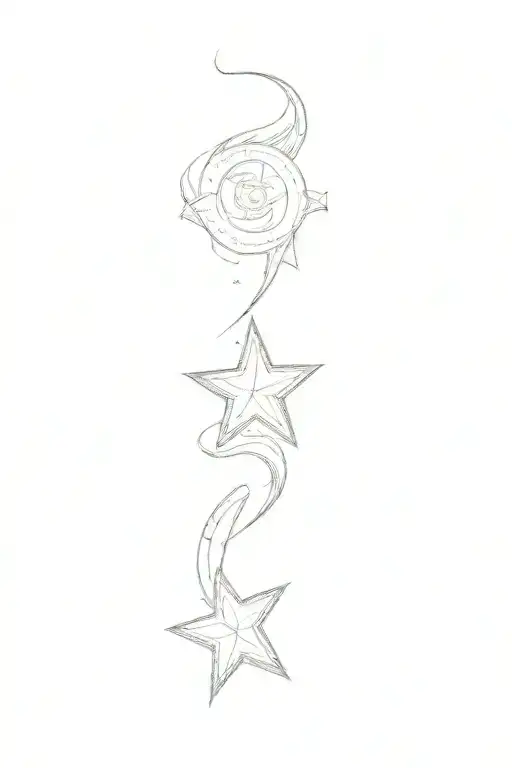 fewer stars tattoo design idea
