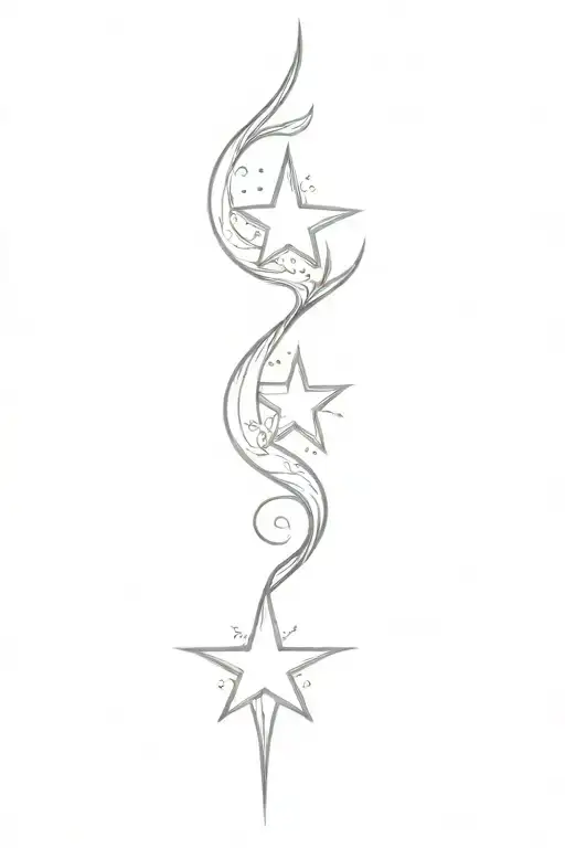 simplify the ornament remove the star tattoo design idea