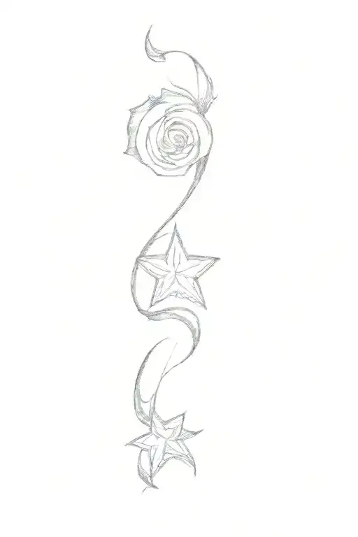 fewer stars tattoo design idea