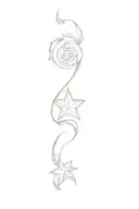 fewer stars tattoo design idea