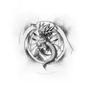 dragon ball z tattoo design idea