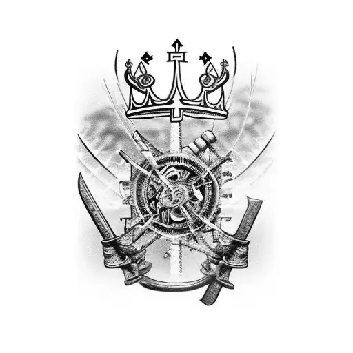 skies, Deck of cards, birds, Barbed wire, skeleton, angels, Roman numerals, Inspiring quotes, cross, crown, guns tattoo design idea