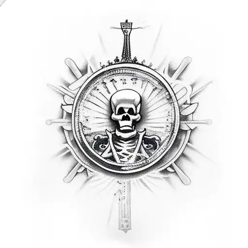 skies, Deck of cards, birds, Barbed wire, skeleton, angels, Roman numerals, Inspiring quotes, cross, crown, guns tattoo design idea