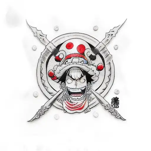 one piece luffy tattoo design idea