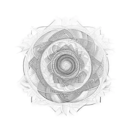 Fibonacci spiral tattoo design idea