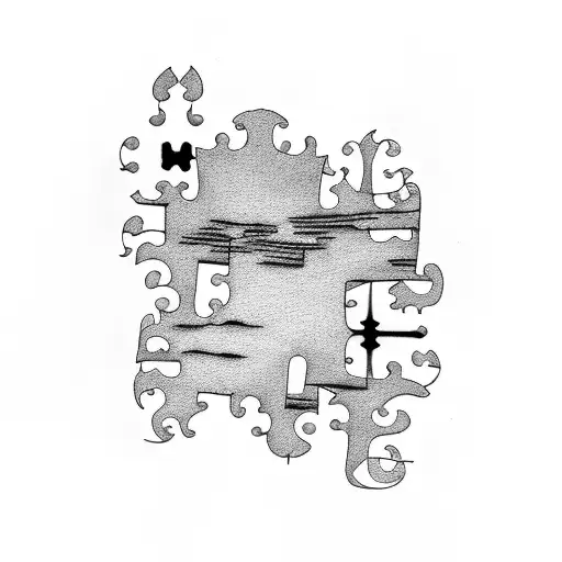 tattoo inspired by the song Jigsaw Falling Into Place by Radiohead tattoo design idea