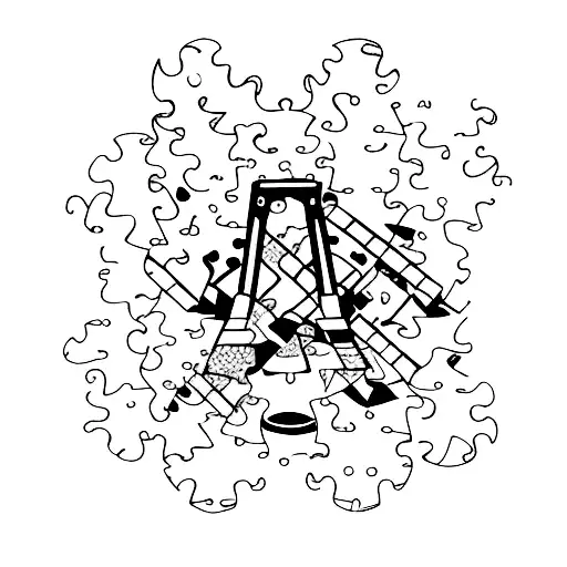 jigsaw falling into place tattoo design idea