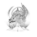 indian king tattoo design idea