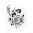 mama tried neck  tattoo design idea