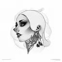 mama tried neck  tattoo design idea