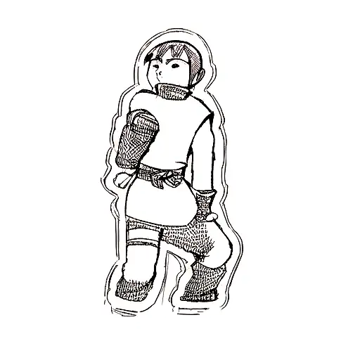 rock lee tattoo design idea