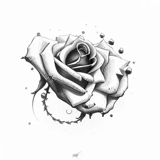 roses and guns and skull tattoo design idea