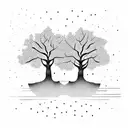 2 trees hugging each other tattoo design idea