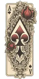 spade card tattoo design idea