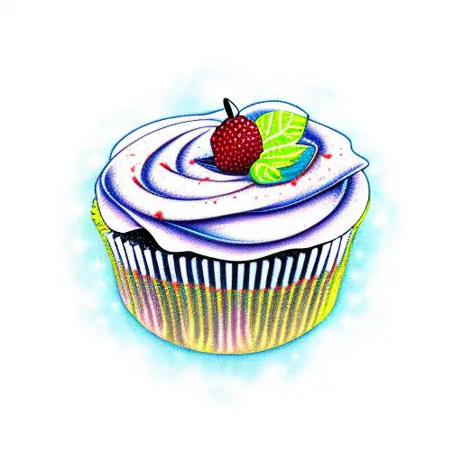 cupcake tattoo design idea