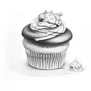 cupcake tattoo design idea