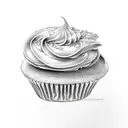 cupcake tattoo design idea