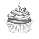 cupcake tattoo design idea