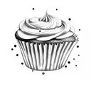 cupcake tattoo design idea