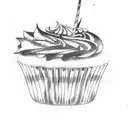 cupcake tattoo design idea