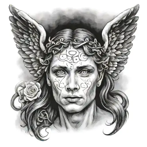 arcan angel tattoo design idea