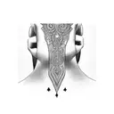 supriya name on neck tattoo design idea