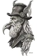 Odin watching tattoo design idea