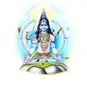 A realistic portrait of Shiva meditating in the Himalayas tattoo design idea