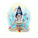 A realistic portrait of Shiva meditating in the Himalayas tattoo design idea