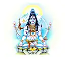 A realistic portrait of Shiva meditating in the Himalayas tattoo design idea